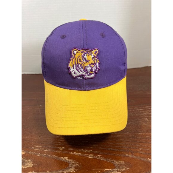 Vintage LSU Purple & Yellow Tiger Adjustable Hat OC Sports X3 - Picture 1 of 4